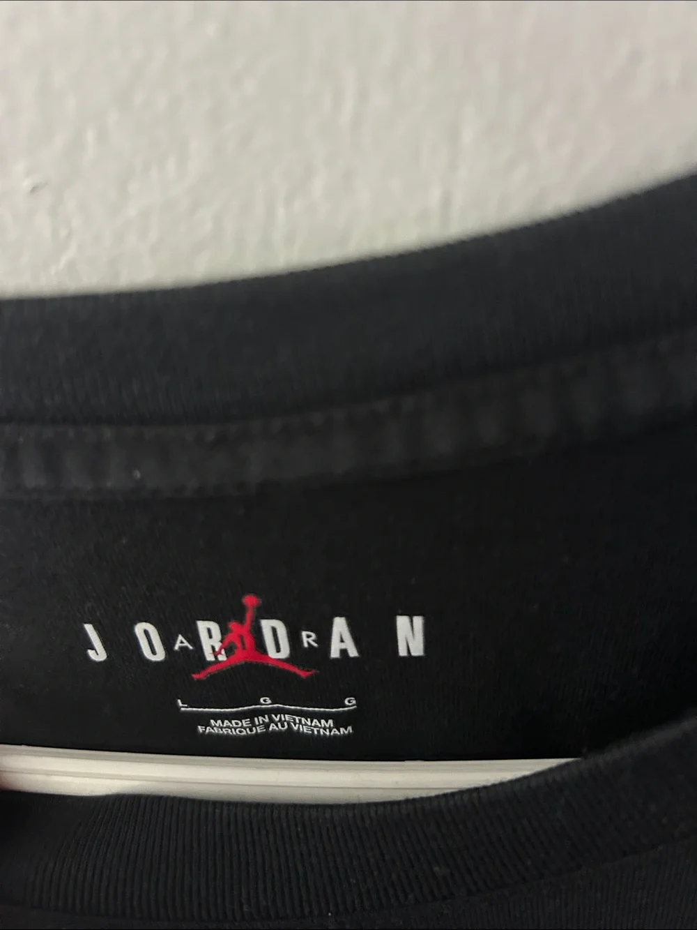 Jordan Black Short Sleeve Logo Tee Large